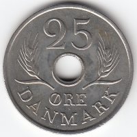 Дания 25 эре 1969 год