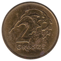 Польша 2 гроша 2001 год