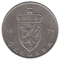 Норвегия 5 крон 1974 год
