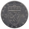 Норвегия 5 крон 1975 год (UNC)