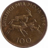 Танзания 100 шиллингов 1994 год (XF)
