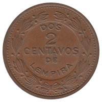 Гондурас 2 сентаво 1974 год