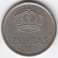 Испания 25 песет 1982 год