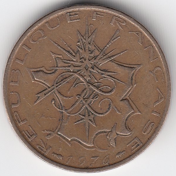 Франция 10 франков 1976 год
