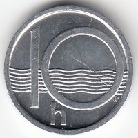 Чехия 10 геллеров 2001 год