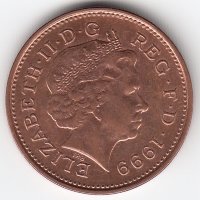 Великобритания 1 пенни 1999 год