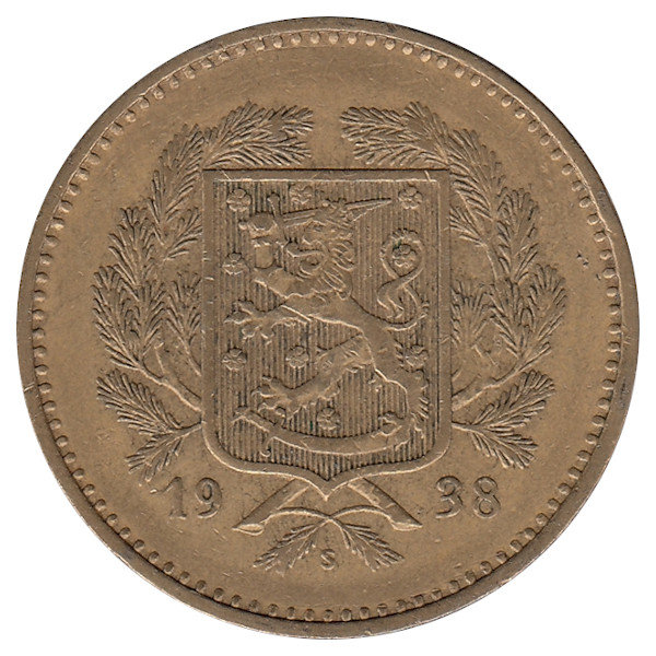 Финляндия 10 марок 1938 год 