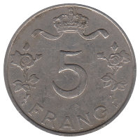 Люксембург 5 франков 1949 год