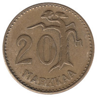 Финляндия 20 марок 1954 год 