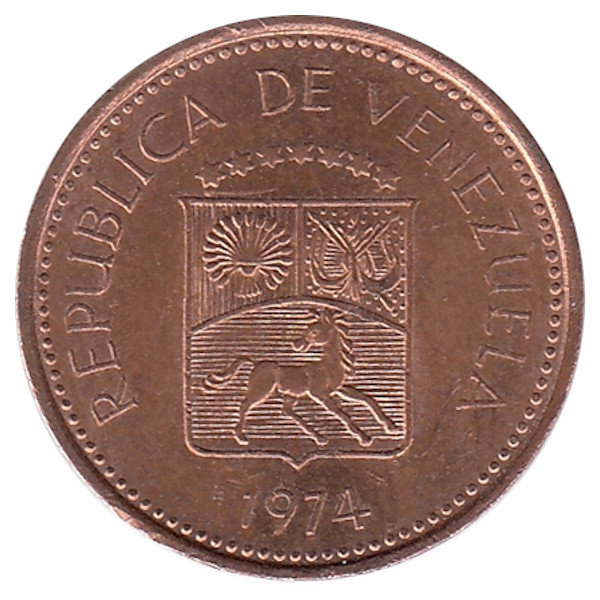 Венесуэла 5 сентимо 1974 год