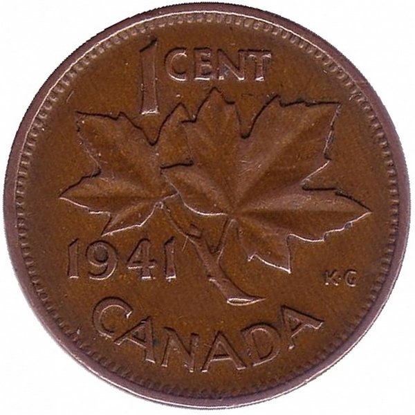 Канада 1 цент 1941 год