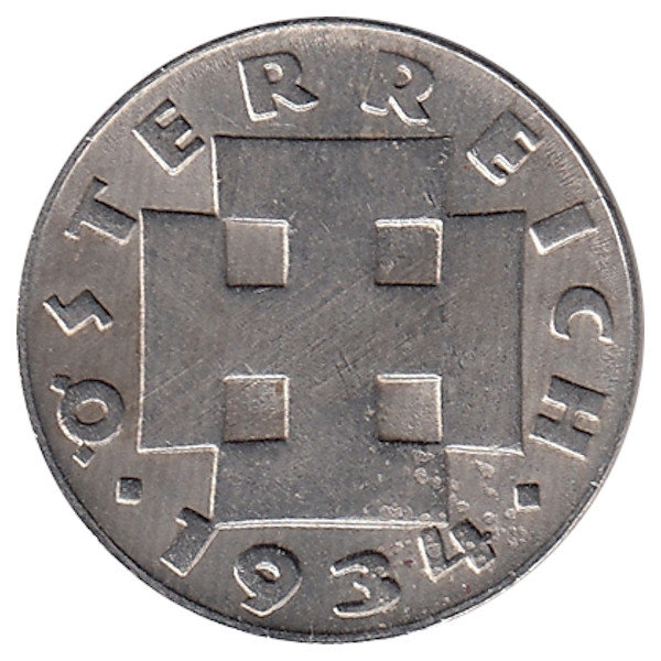 Австрия 5 грошей 1934 год