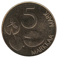 Финляндия 5 марок 1997 год (UNC)