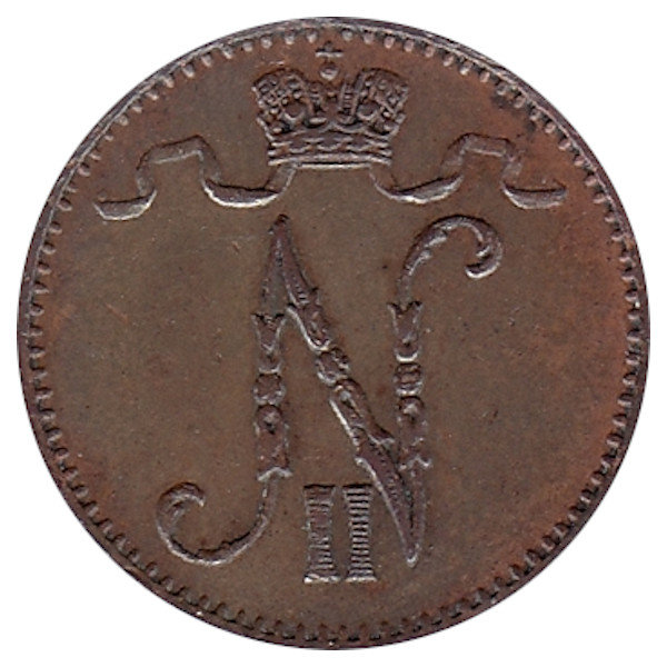 Финляндия (Великое княжество) 1 пенни 1895 год
