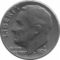 США 10 центов 1975 год (D)