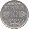  Тунис 10 франков 1934 год