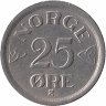 Норвегия 25 эре 1957 год