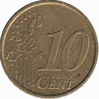 Испания 10 евроцентов 1999 год