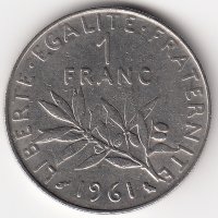 Франция 1 франк 1961 год
