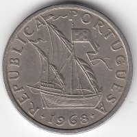 Португалия 5 эскудо 1968 год