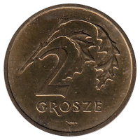 Польша 2 гроша 2003 год