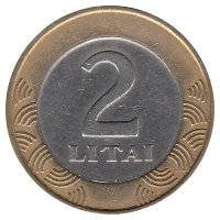Литва 2 лита 1999 год 