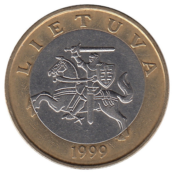 Литва 2 лита 1999 год 
