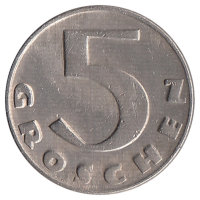 Австрия 5 грошей 1936 год