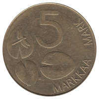 Финляндия 5 марок 1998 год 