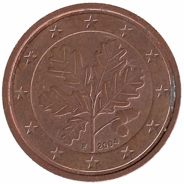 Германия 2 евроцента 2009 год (F)
