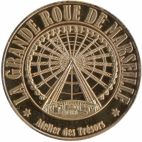 Жетон сувенирный «LA GRANDE ROSE DE MARSEILLE : Колесо обозрение» Марсель (Франция) 2024 год