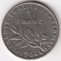 Франция 1 франк 1964 год