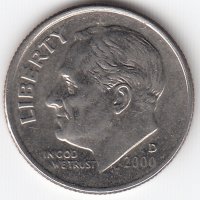 США 10 центов 2000 год (D)