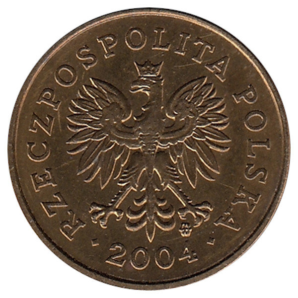 Польша 2 гроша 2004 год