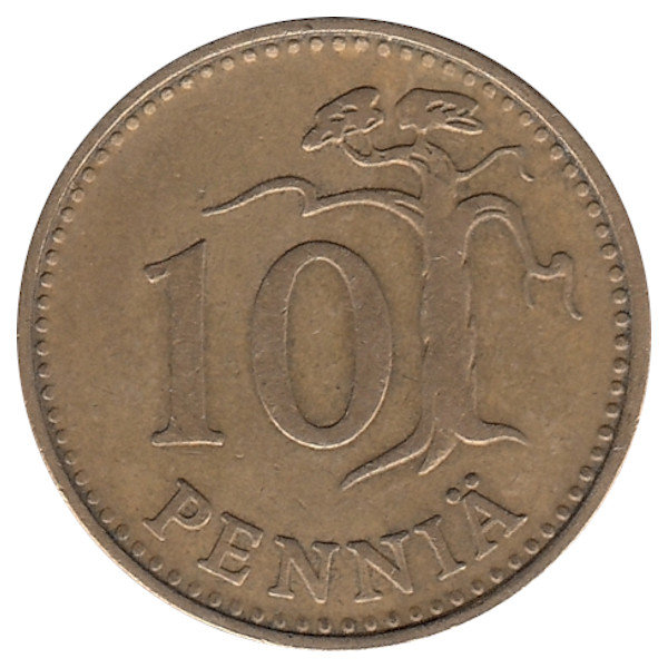 Финляндия 10 пенни 1974 год
