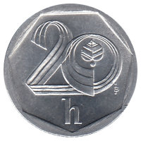 Чехия 20 геллеров 2001 год (UNC)