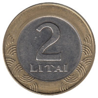 Литва 2 лита 2008 год