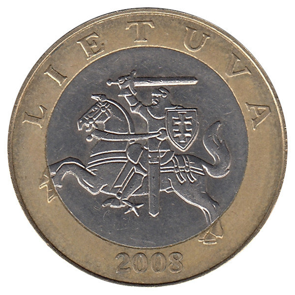 Литва 2 лита 2008 год