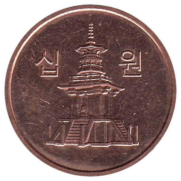 Южная Корея 10 вон 2014 год (UNC)
