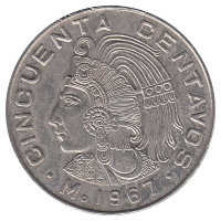 Мексика 50 сентаво 1967 год