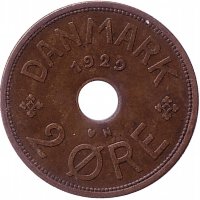 Дания 2 эре 1929 год