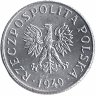 Польша 1 грош 1949 год (UNC)