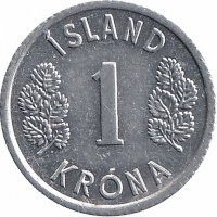 Исландия 1 крона 1976 год