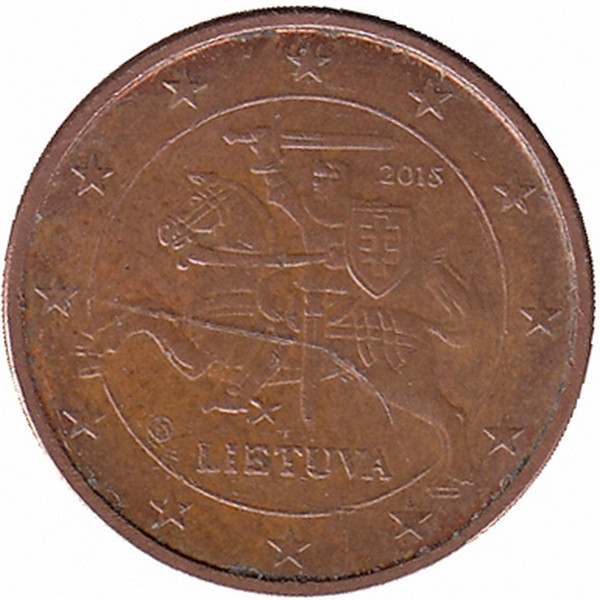 Литва 1 евроцент 2015 год