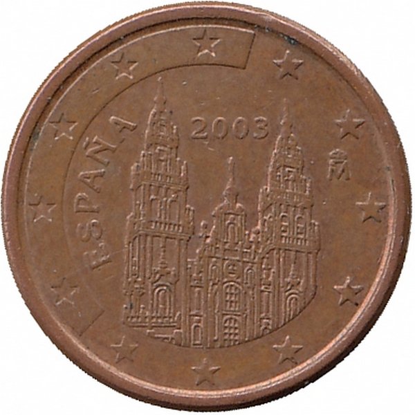 Испания 1 евроцент 2003 год