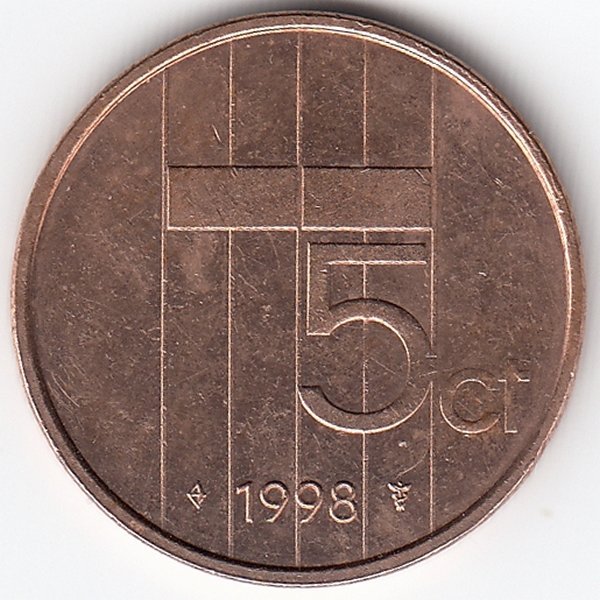 Нидерланды 5 центов 1998 год