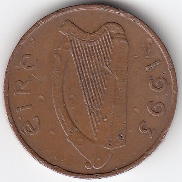 Ирландия 1 пенни 1993 год