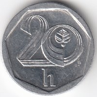 Чехия 20 геллеров 1998 год