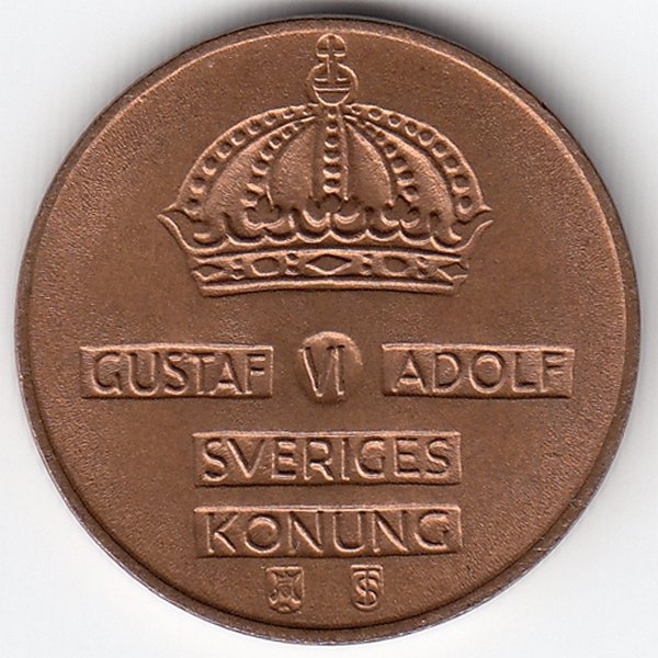 Швеция 2 эре 1953 год