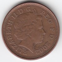 Великобритания 1 пенни 2002 год